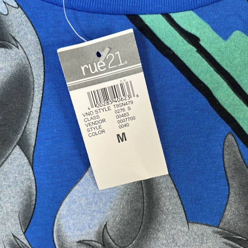 Tom and‎ Jerry Retro Pop Out Graphic Cotton Blue T-Shirt Size M NEW W/Tags RUE21 - Picture 6 of 13
